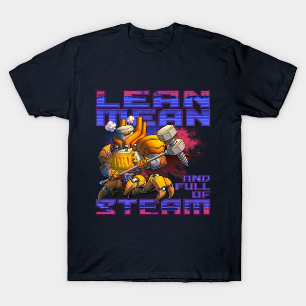 Lean Mean and Full of Steam Golem T-Shirt by ChrisWhartonArt